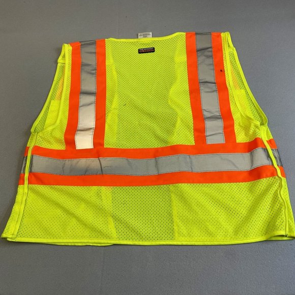 ML Kishigo Safety Vest Mens XL High Visibilty Yellow 1174 Orange Trim High Viz - Picture 6 of 7